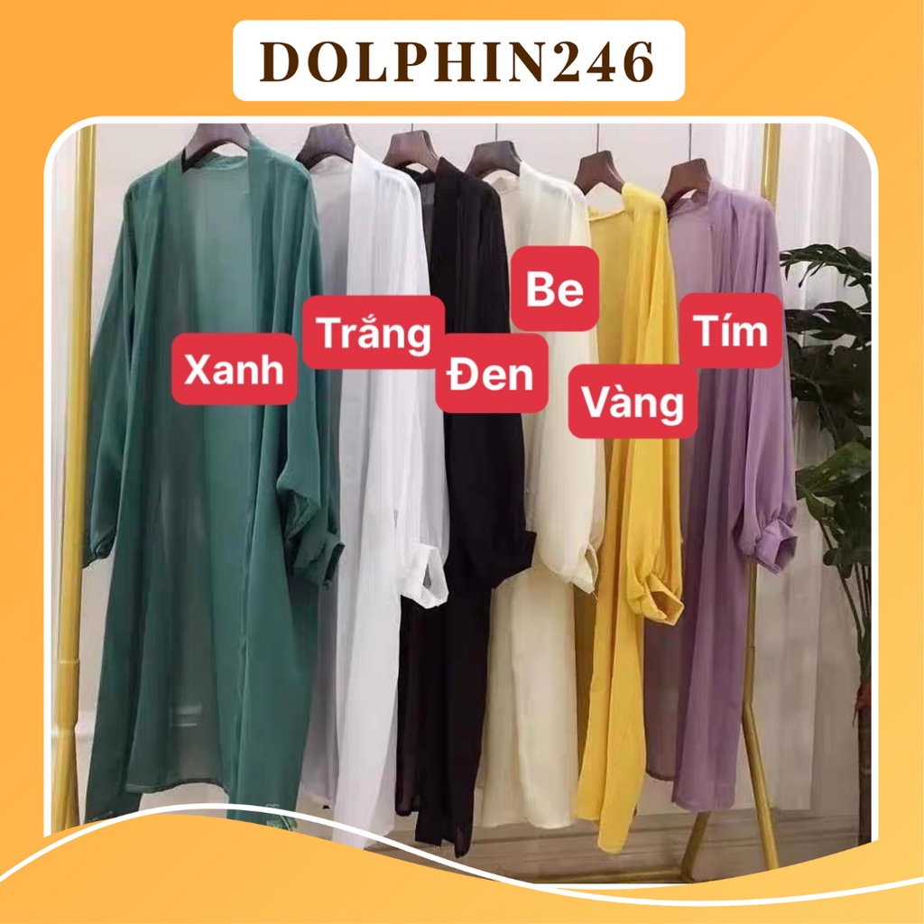 Áo choàng VOAN đi biển bikini dáng dài kimono khoác nữ  nhiều màu hot hit thời trang chất đẹp Quảng Châu D-20