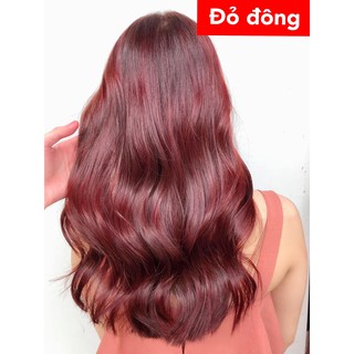 Một bộ thuốc nhuộm tóc màu Đỏ đồng (tặng kèm gang tay, oxy) Màu đỏ đồng, màu bền 6 tháng