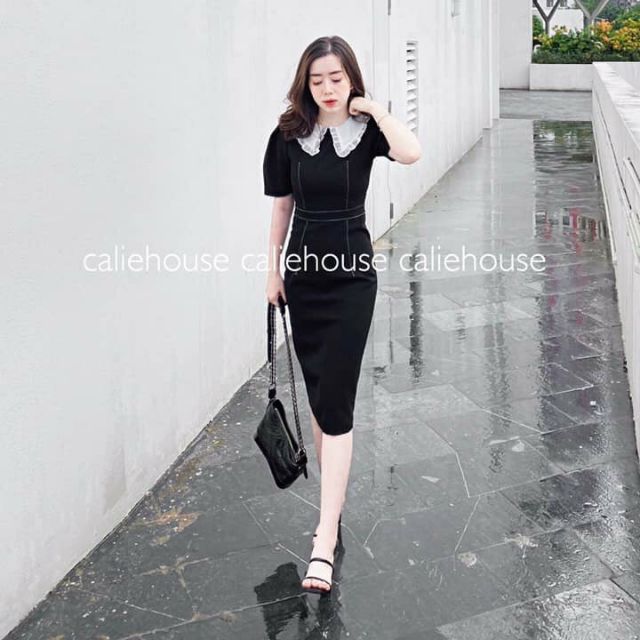 Váy cổ ren tiểu thư