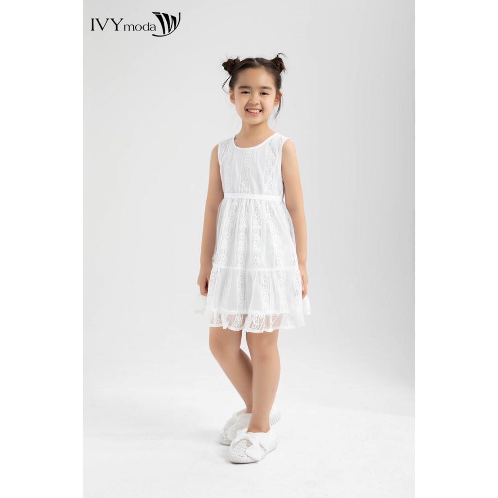Đầm ren xòe 2 lớp bé gái IVY moda MS 41G1309