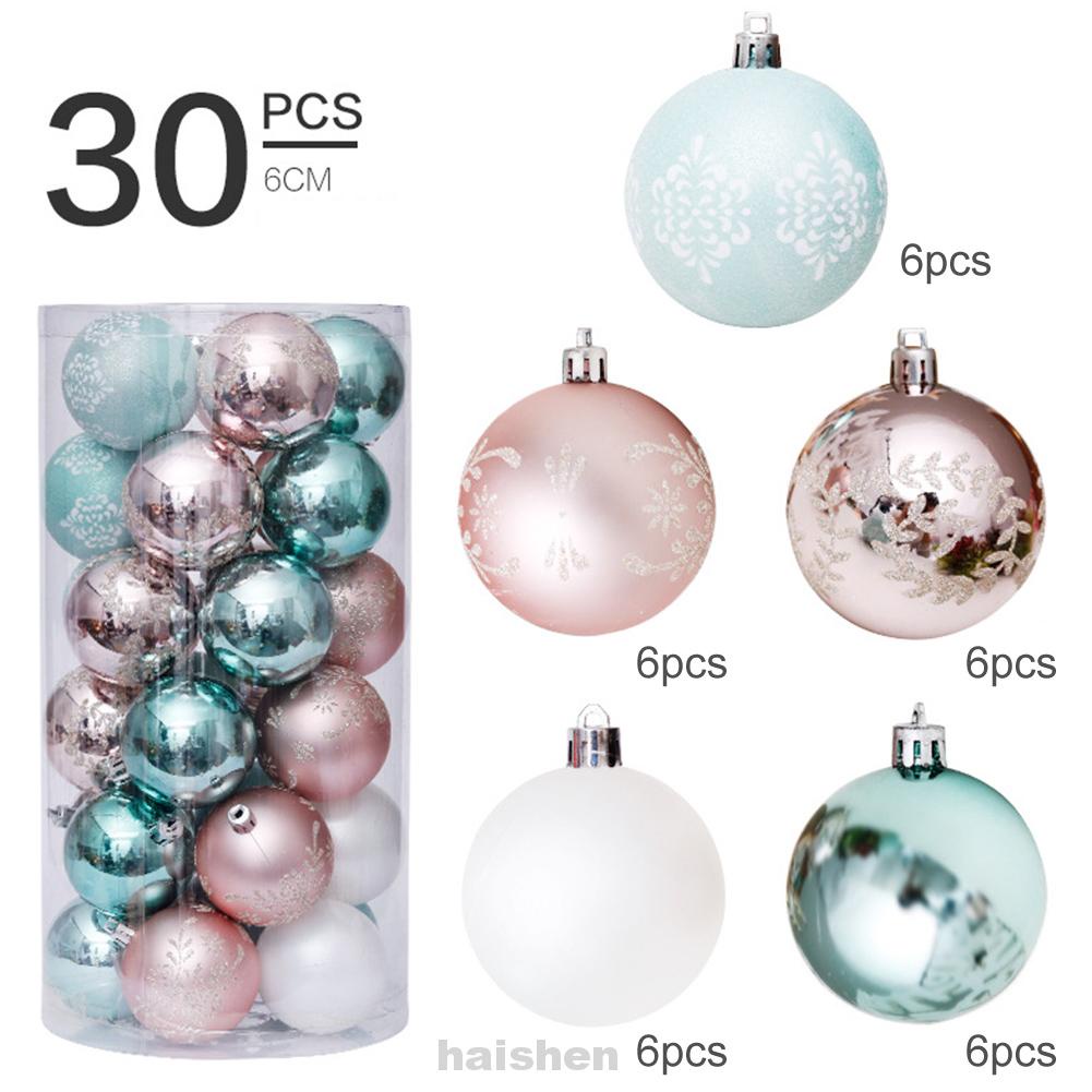 30pcs/set Home DIY Crafts Wedding Party Celebration Tree Decor Shatterproof Bauble Christmas Ball