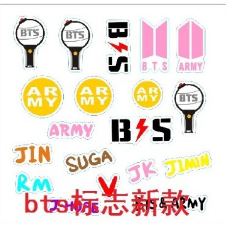Sticker BT-S, BT-21, EXO, GOT7, W1, Twice, Blackpink 1 tấm