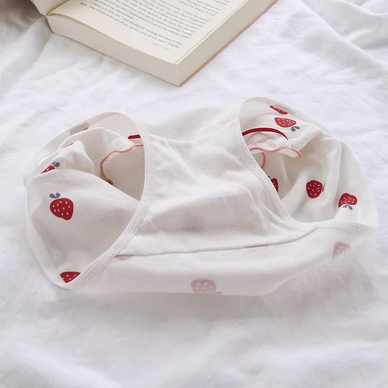 [ M,L,XL ] Quần Lót Cotton Hoạ Tiết Trái Tim Đỏ Dễ Thương Chíp Nữ Cotton Xinh Xắn Mainia Shop