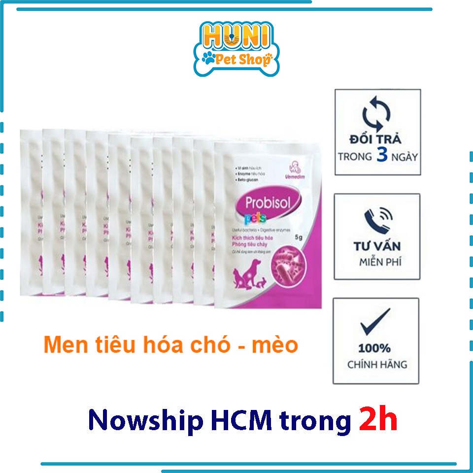 Men tiêu hóa dành cho chó mèo thỏ Men Probisol chứa lợi khuẩn phòng tiêu chảy Huni petshop