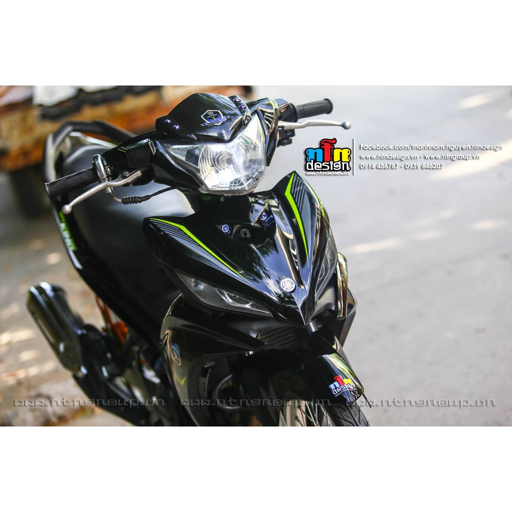Tem Rời Dán Xe Exciter 135 Mẫu MX King Xanh Đen Cực Đẹp, Hàng 3 Lớp Chất Lượng Cao