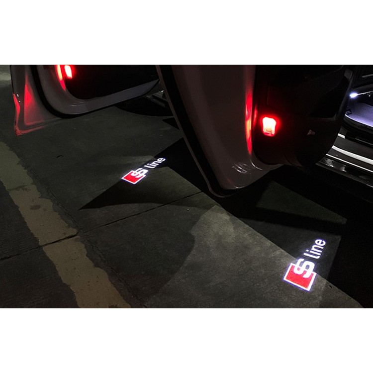 2 Đèn LED Chiếu Logo Gắn Cửa Xe Hơi Cho Audi A3 A5 A7 Q3 Q5 Q7 A6L A4L TT RS sline