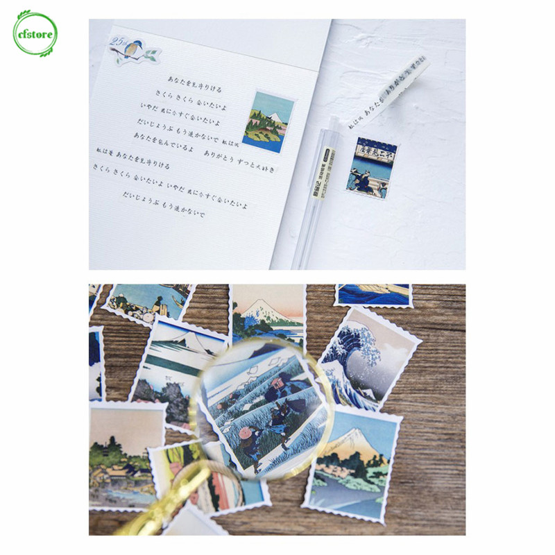 CREATIVE Hộp 46 Miếng Dán Trang Trí Ốp Lưng Điện Thoại Kiểu Nhật Bản