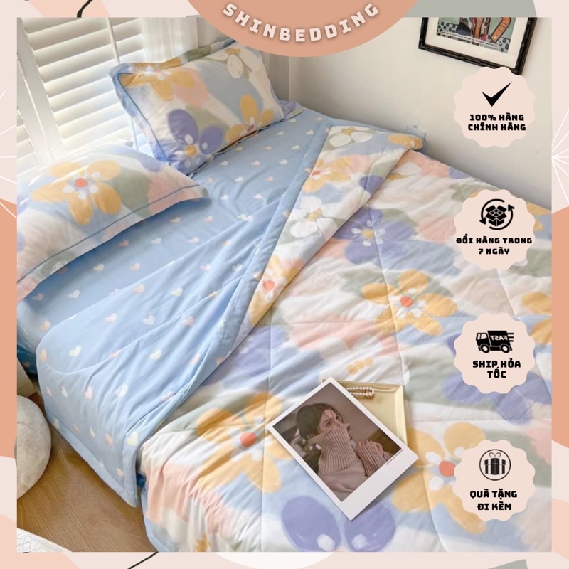 Set Chăn Ga Gối Cotton Living Chăn Chần Bông - Nhiều Hoạ Tiết (shinbedding)