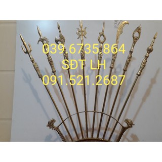 Combô Bộ bát bửu bằng đồng 65cm