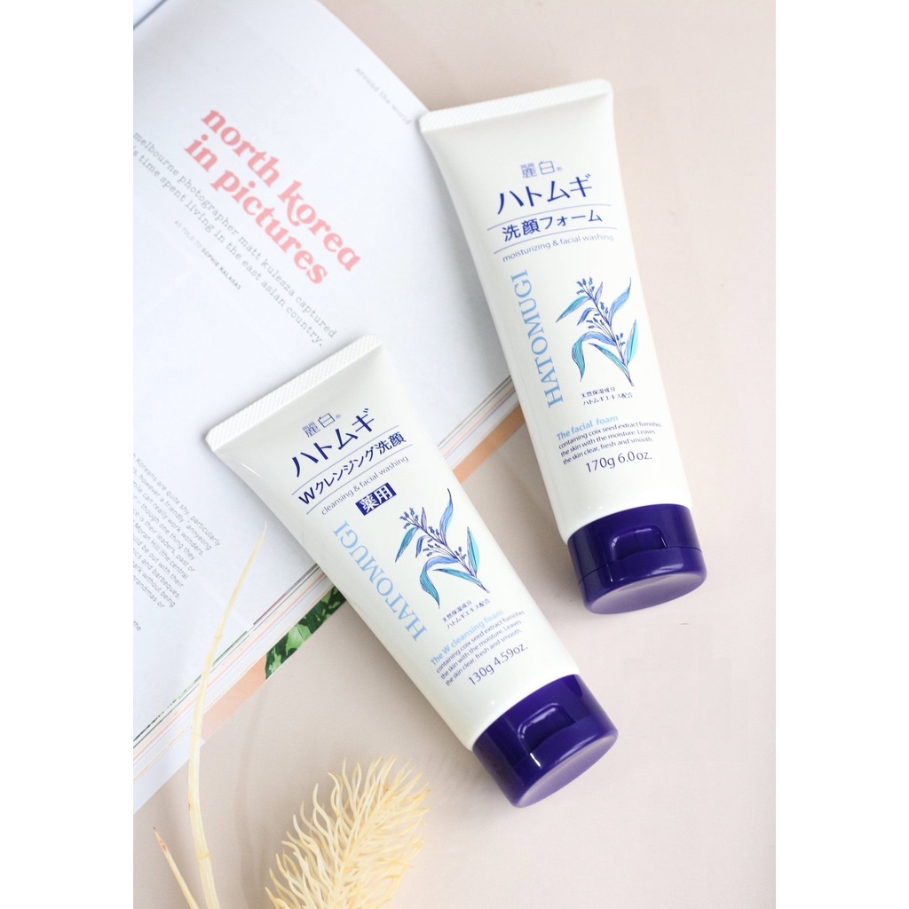 Sữa Rửa Mặt Hatomugi Hỗ Trợ Làm Trắng Sáng Da 130g Nhật Bản ( Ý Dĩ )