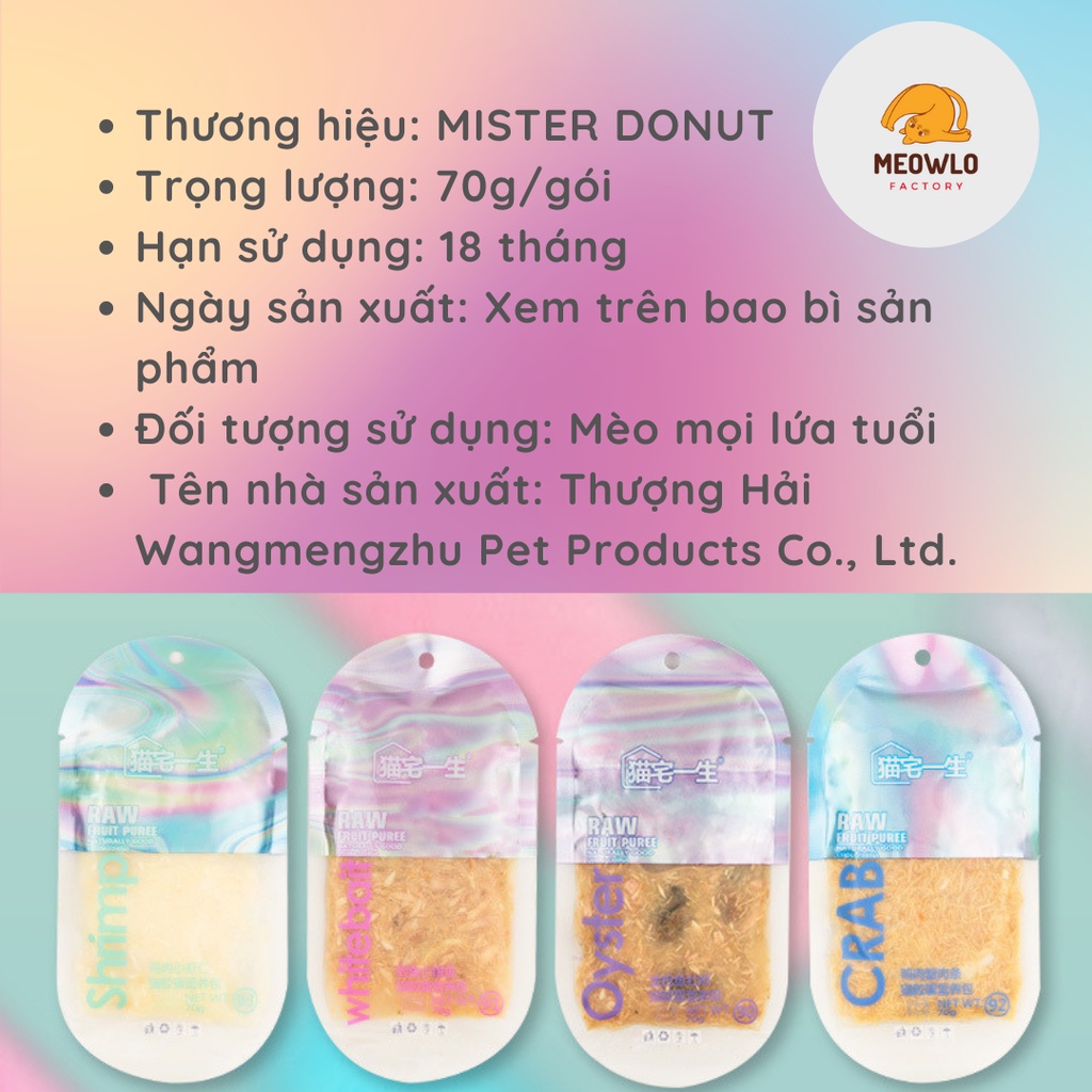 Soup thịt tươi cao cấp thưởng cho mèo MISTER DONUT | TEB! 🦄HỎA TỐC🦄 dinh dưỡng vượt trội, chất lượng cao