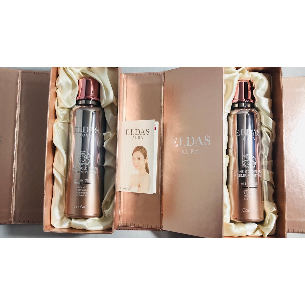 Serum Tế Bào Gốc Eldas Aura Coreana Shine Gold Pearl Premium Peptide 100ml