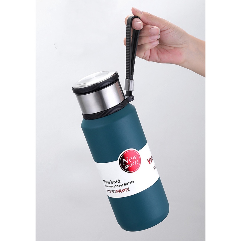 Bình Nước Giữ Nhiệt 1000ml / 1500ml Bằng Thép Không Gỉ Hai Lớp Kèm Đồ Lọc Dung Tích Lớn