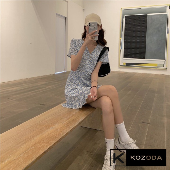 Đầm ulzzang Váy Dự Tiệc dạ hội hàng thiết kế dài công chúa có lớp lót vải voan xòe xếp ly đẹp Kozoda M34