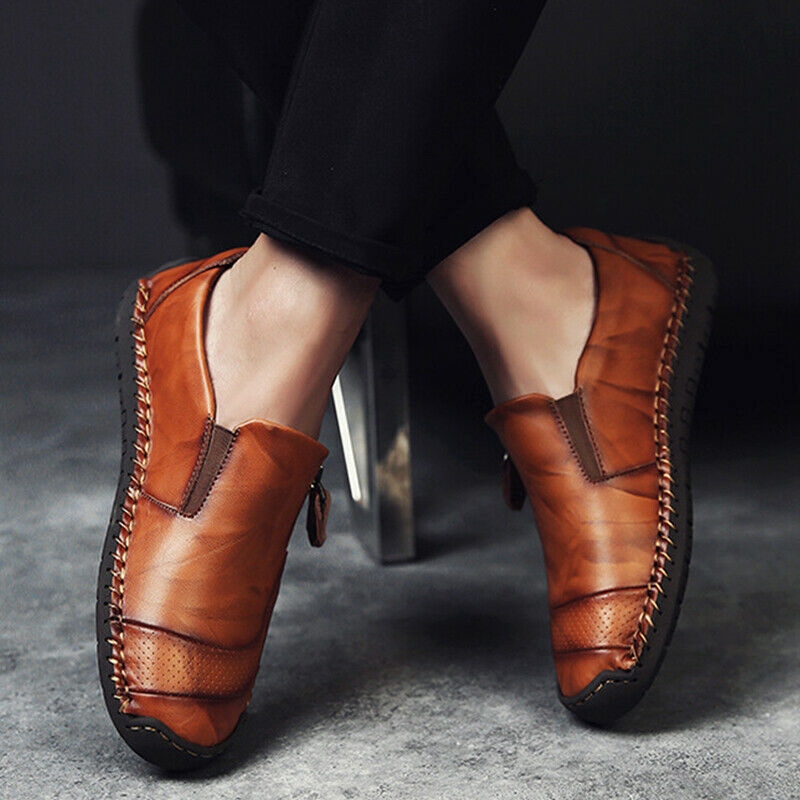 Giày loafer nam chống trượt phong cách vintage