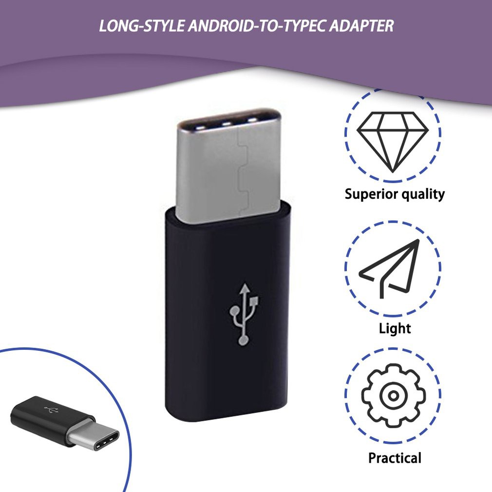 Đầu chuyển đổi cổng USB 3.1 Type C đầu cắm sang Micro USB lỗ cắm mini nhỏ gọn