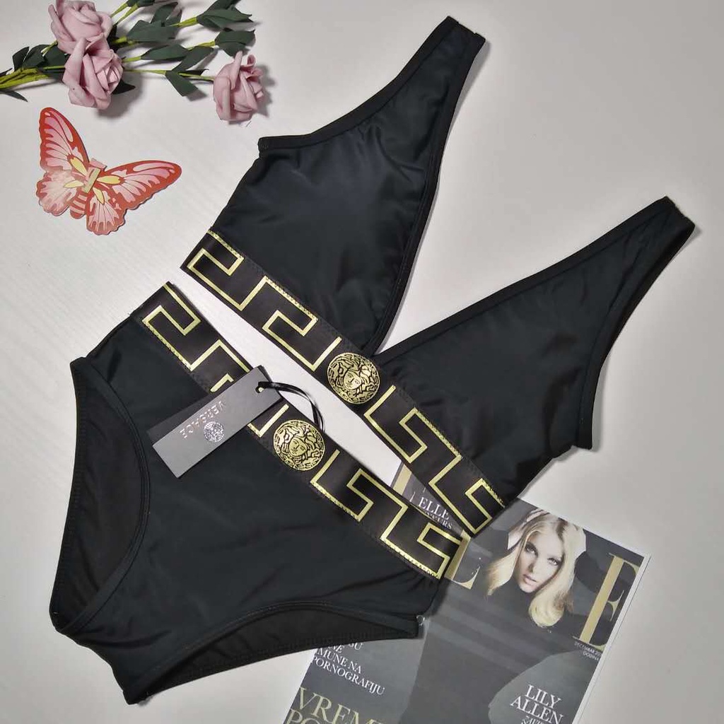 Bikini 2 Mảnh VERSACE Tam Giác Basic Sexy Style Tây Cao Cấp