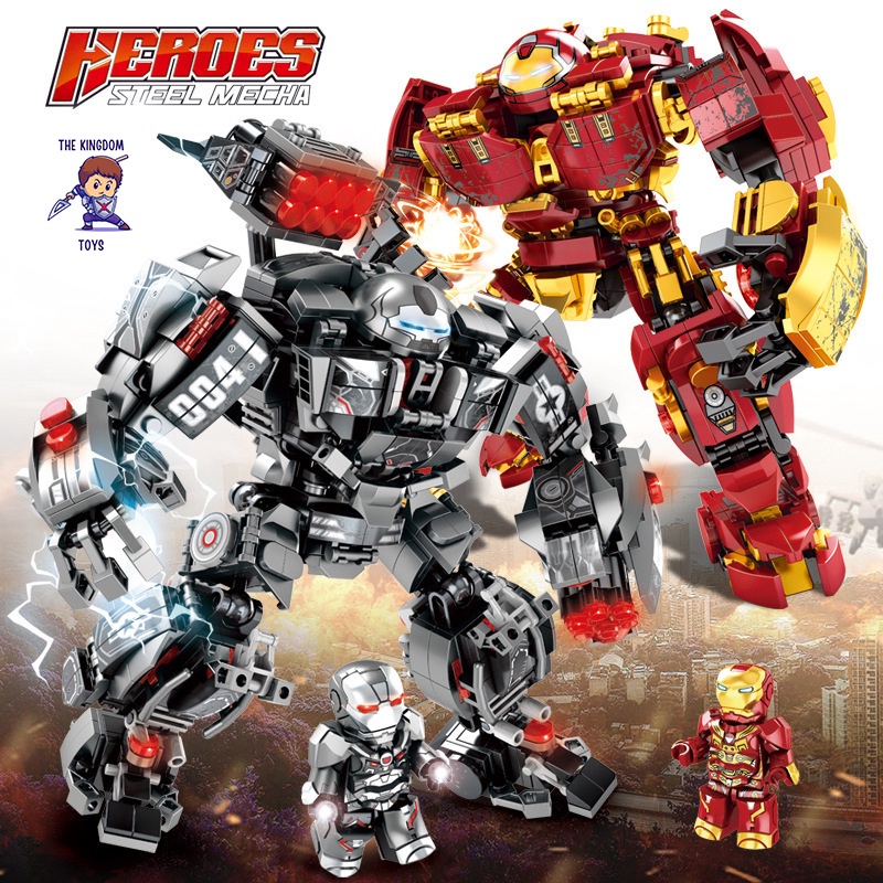 Đồ Chơi Lắp Ráp Mô Hình HulkBuster Iron Man War Machine Robot Siêu Anh Hùng Người Sắt LY76013