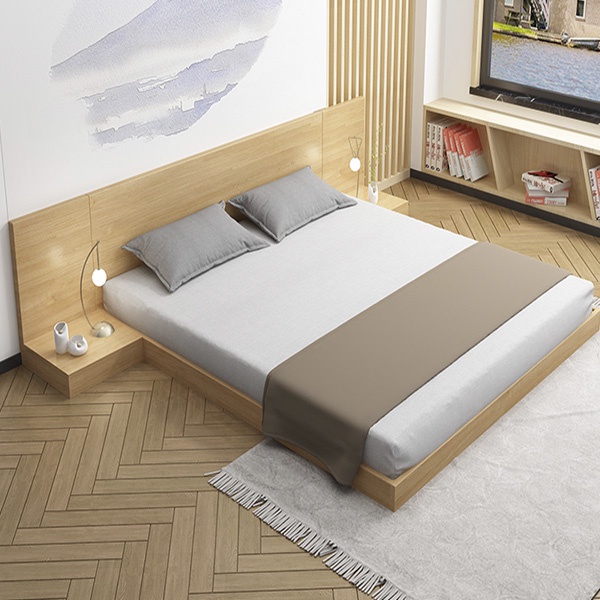 Giường Ngủ Kèm Tab đầu giường Phong Cách Nhật Bản GHC-9208 sản xuất bởi Yapi