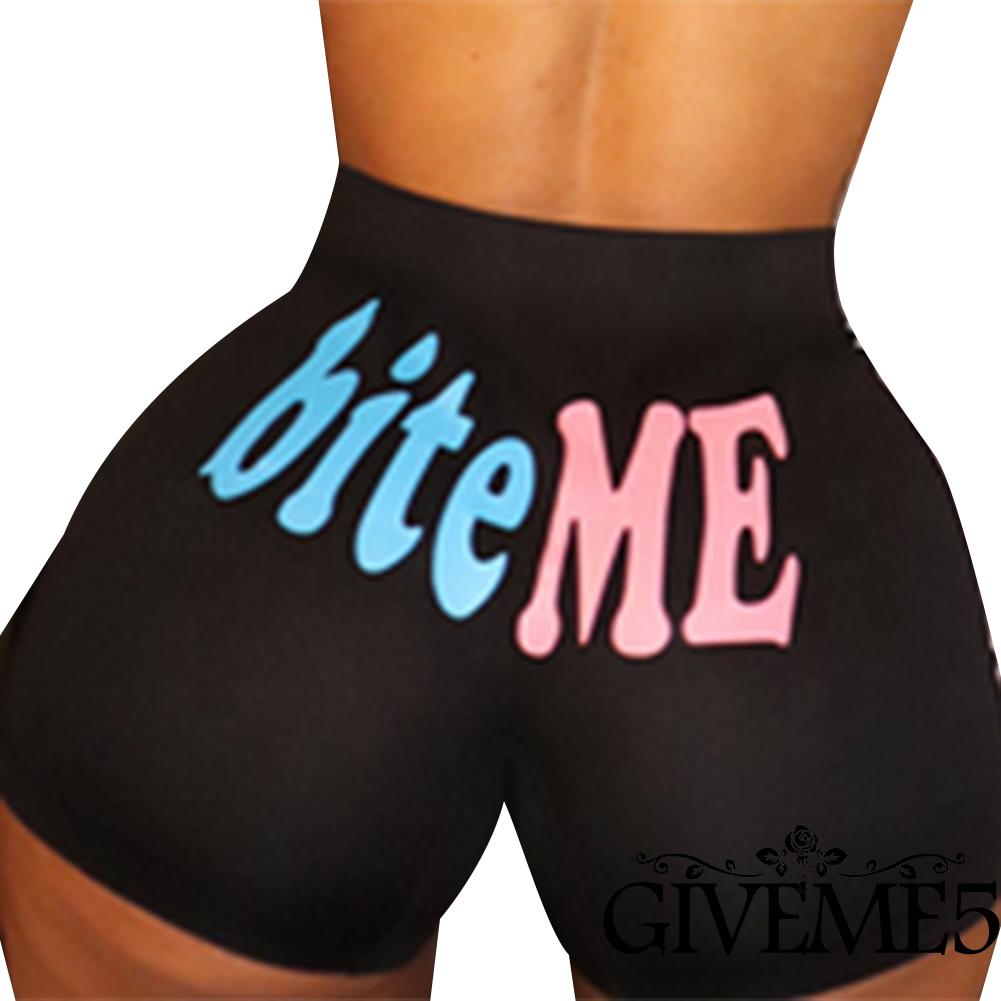 Quần Short Legging Thể Thao In Chữ Gợi Cảm Dành Cho Nữ