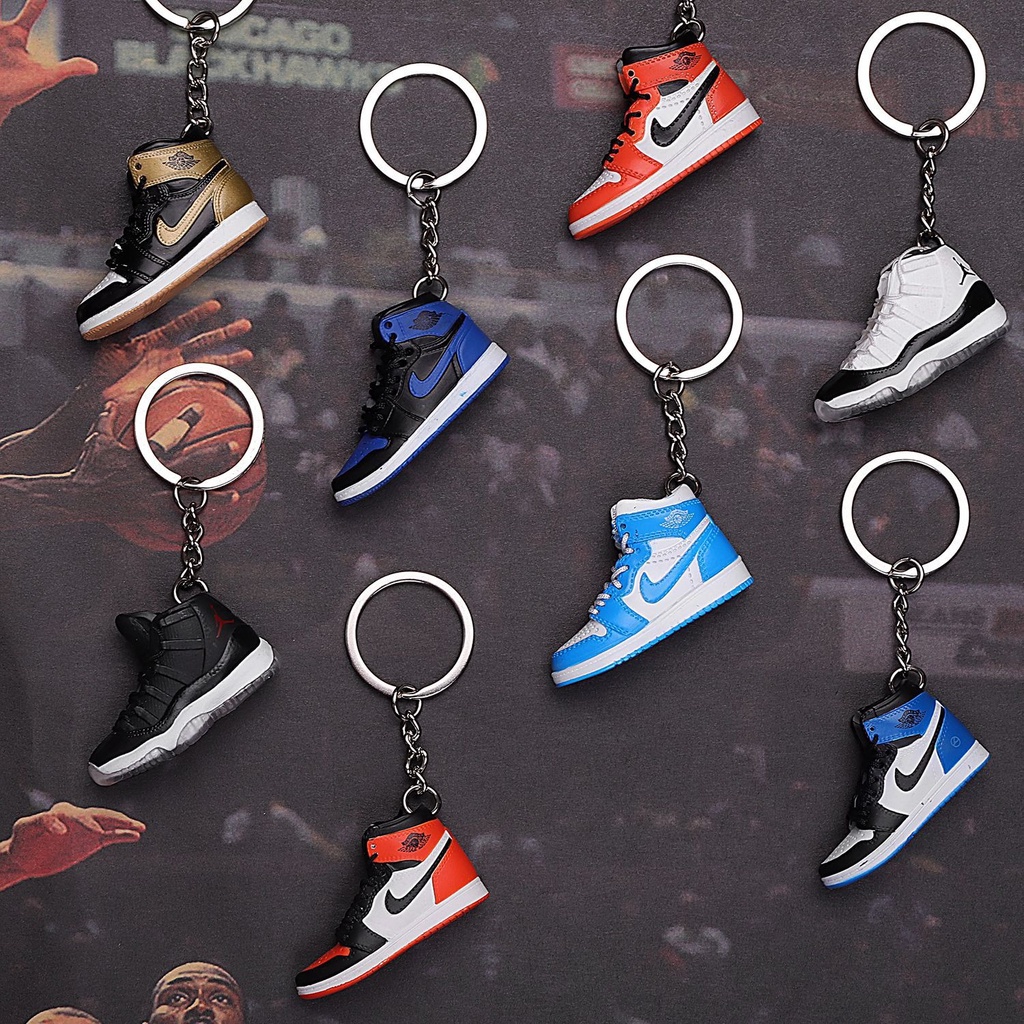 Móc khoá mô hình sneaker 3D Air jordan,mô hình giày mini  tỉ lệ 1:6