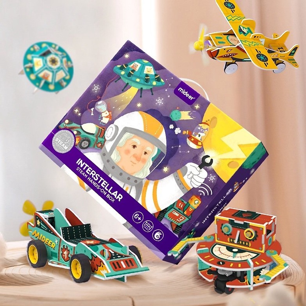 Đồ Chơi Khoa Học STEM - Bộ lắp ráp mô hình Mideer Steam Hands On Box