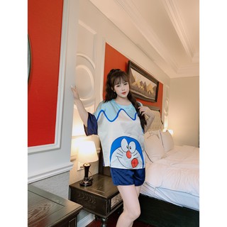 PIJAMA CỘC ĐÙI CÁNH DƠI LỤA SATIN