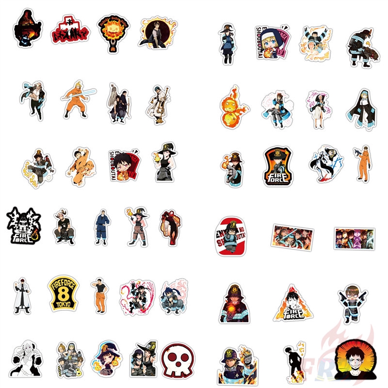 ❉ Fire Force - Series 01 Anime Stickers ❉ 50Pcs/Set Shinra Kusakabe Fashion DIY Doodle Decals Stickers