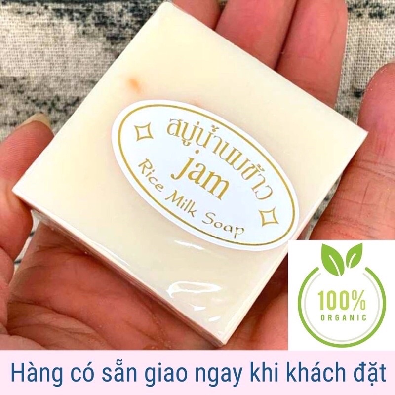 Xà phòng THÁI LAN cám gạo JAM Chiết Xuất Cám Gạo Và Sữa Tươi Tự Nhiên Sạch Mụn Trắng Da ( Lẻ 1 miếng ) | BigBuy360 - bigbuy360.vn