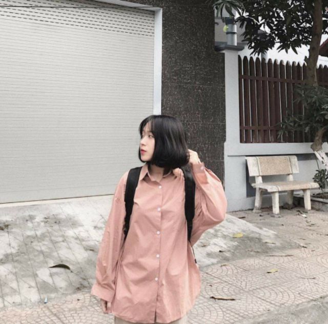 Áo sơ mi trơn vải lụa form unisex (ảnh thật) | BigBuy360 - bigbuy360.vn