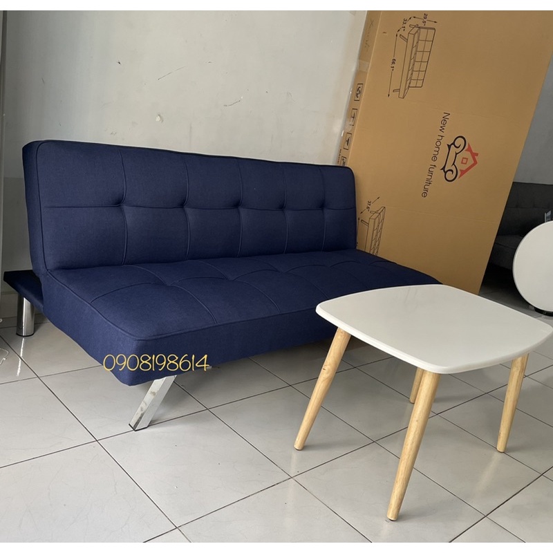 (Hàng Xuất Khẩu)Sofa Giường  - Sofa Bed vải bố màu Xanh Navy - Bàn ghế phòng khách giá rẻ