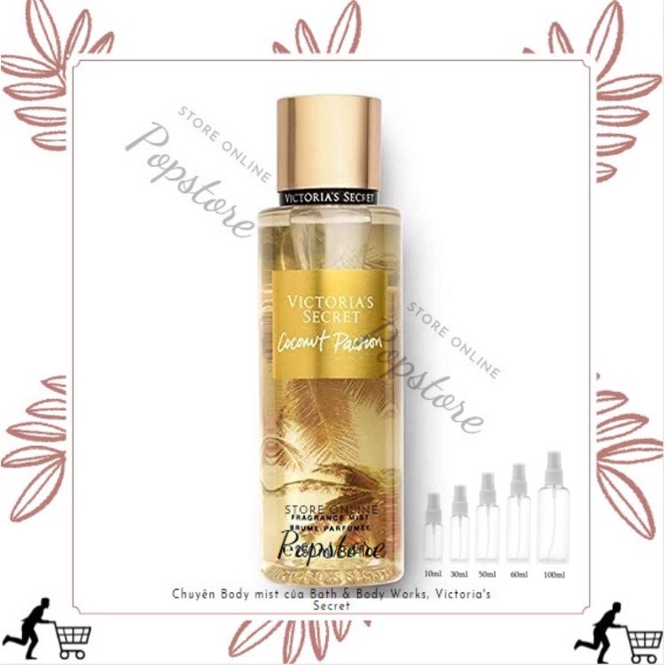 Xịt Dưỡng Thể Body Mist 𝗩𝗜𝗖𝗧𝗢𝗥𝗜𝗔'𝗦 𝗦𝗘𝗖𝗥𝗘𝗧 "Coconut Pasion"