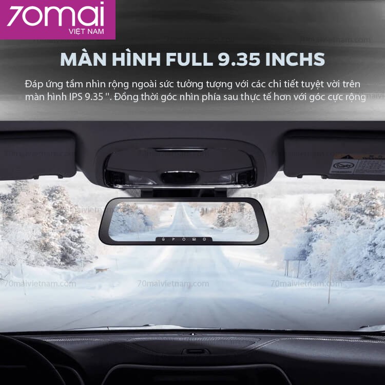 Camera hành trình [FREESHIP] Camera hành trình gương chiếu hậu 70mai Rearview Dash Cam Wide 9.35inchs | FHD 1080P | BigBuy360 - bigbuy360.vn