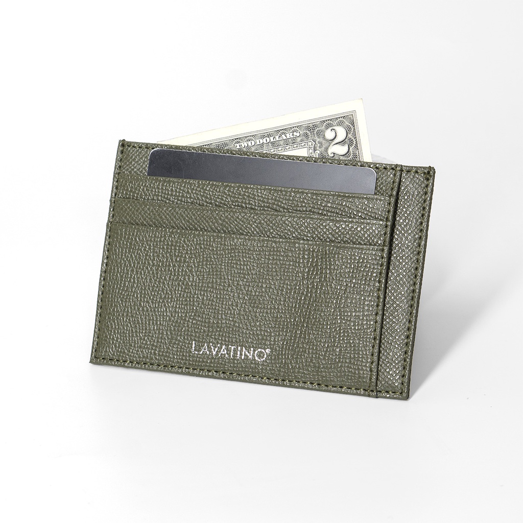 Ví Nam Đựng Thẻ Lavatino Chất Liệu Da Bò Nhỏ Gọn Holder Lava Cross 06
