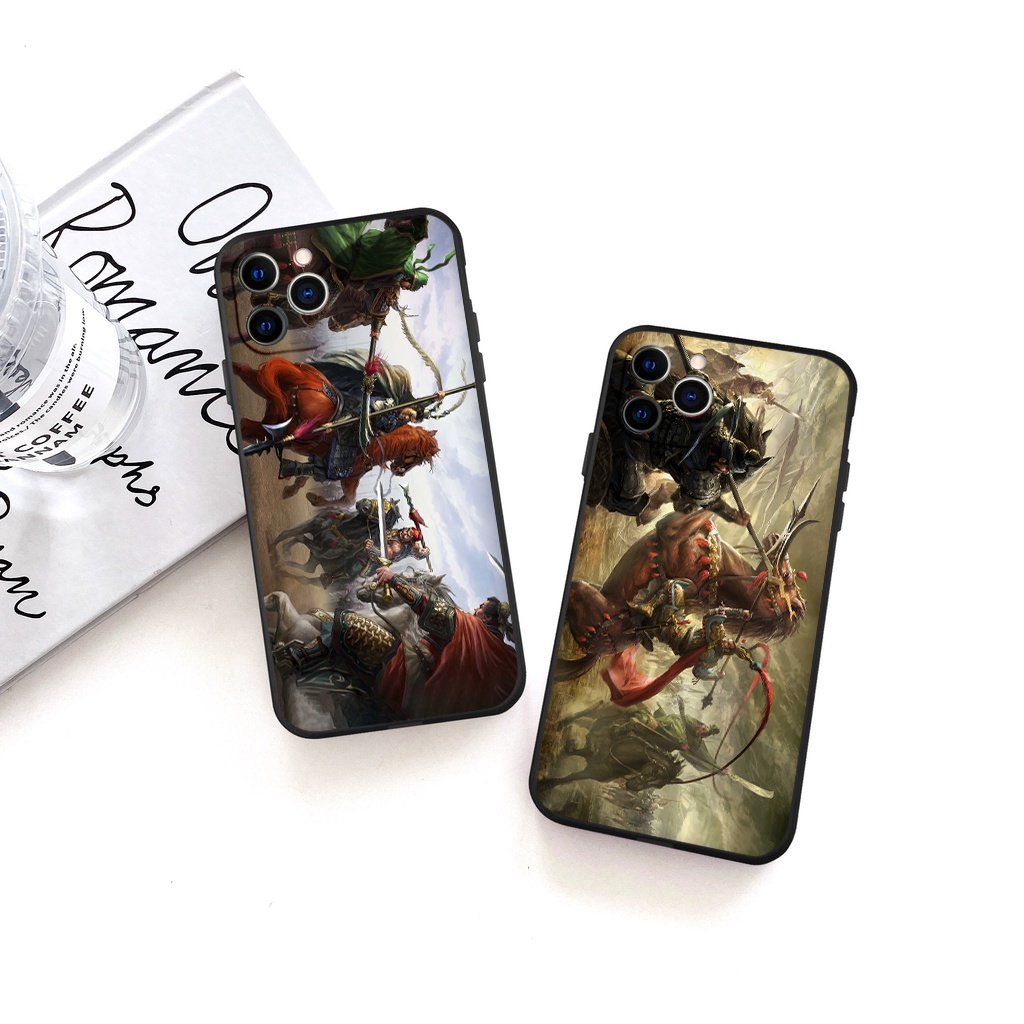 Ốp Lưng iPhone 6 6s 6plus 7 8 7Plus 8Plus X Xs Xr XsMax 11 12 13 Pro max tam anh chiến Lữ Bố - Tam Quốc Diễn Nghĩa