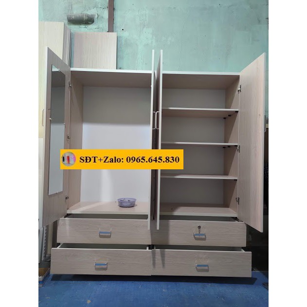 Tủ Nhựa Đài Loan 4 Cánh Màu Xoan Đào N219 | BigBuy360 - bigbuy360.vn