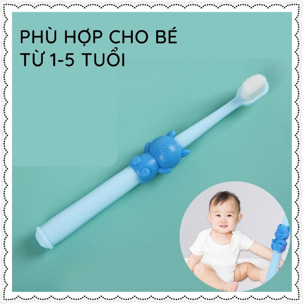 Bàn chải đánh răng siêu mềm mịn cho bé bảo vệ nướu ngăn viêm lợi chống sâu răng 1-5 tuổi với 11000 lông tơ micro