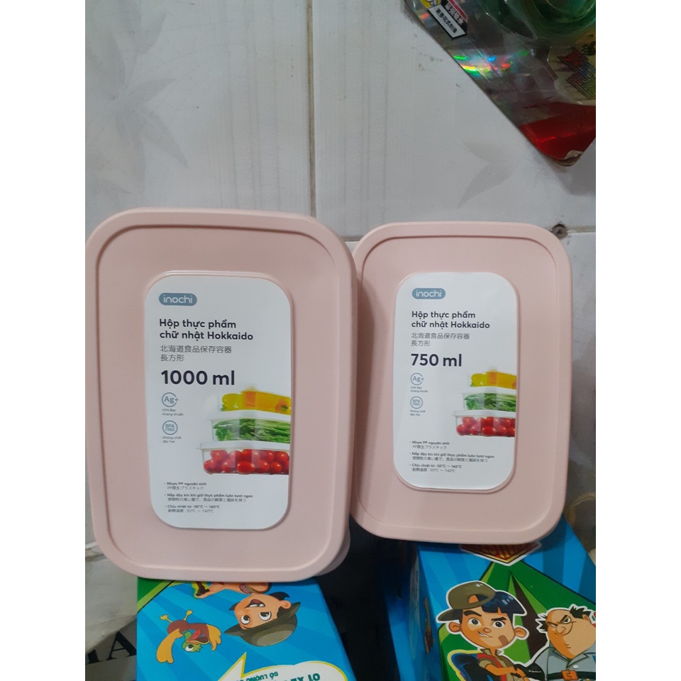 Bộ 2 hộp nhựa Inochi 1000ml và 750ml Quà tặng từ Nestle