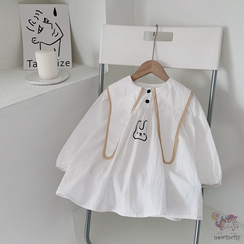 Đầm công chúa tay phồng cổ bẻ thời trang Hàn Quốc cho bé gái