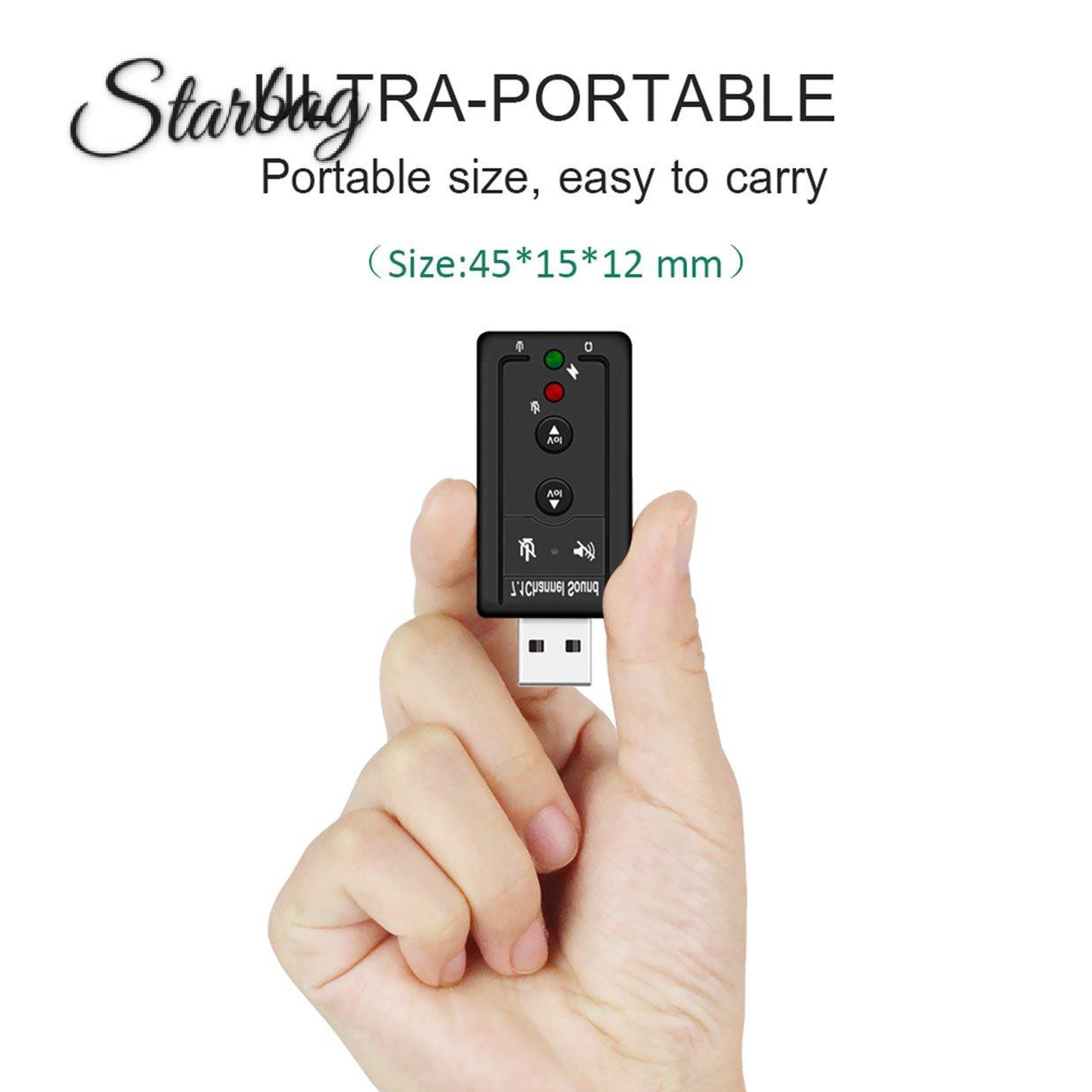 Card Âm Thanh Usb 2.0 7.1ch Có Nút Điều Khiển