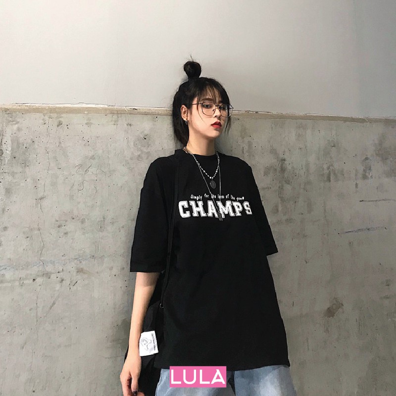 Áo thun tay lỡ form rộng Oversize CHAMPS - Áo phông tay lỡ form rộng AP019 [THEO DÕI SHOP TẶNG NGAY 5000 XU]