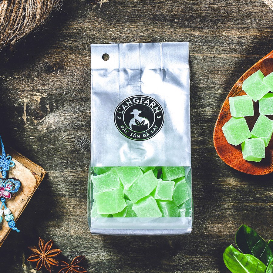 Kẹo hương nha đam dẻo L'angfarm bịch 180g Hương vị thơm ngon, độ ngọt vừa phải
