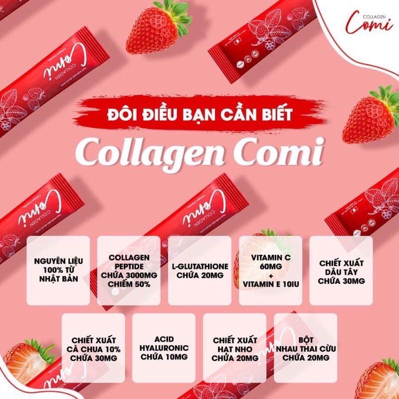 Combo 03 Hộp Collagen Comi Nhật Bản, hút nám, trắng da, chống lão hóa