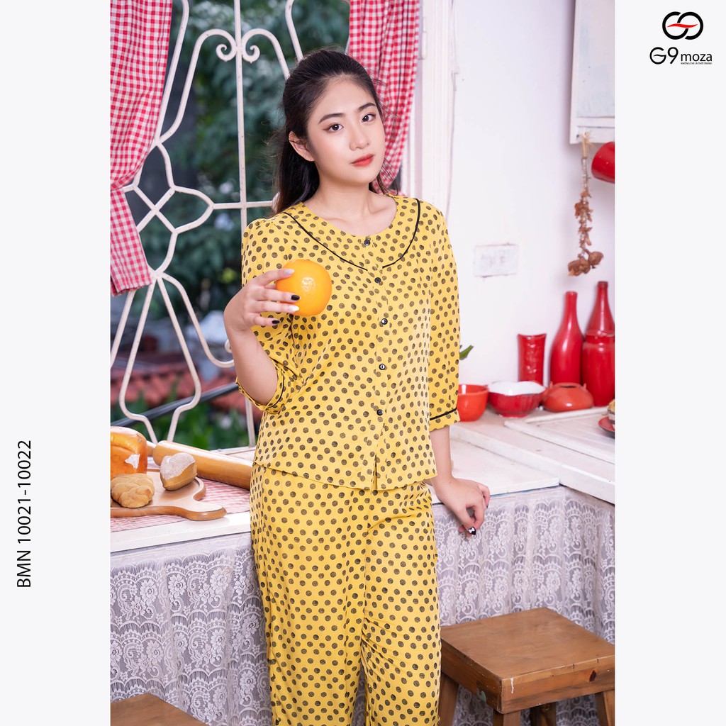 Bộ pijama 10021 - 10022 G9moza chất liệu thô Hàn