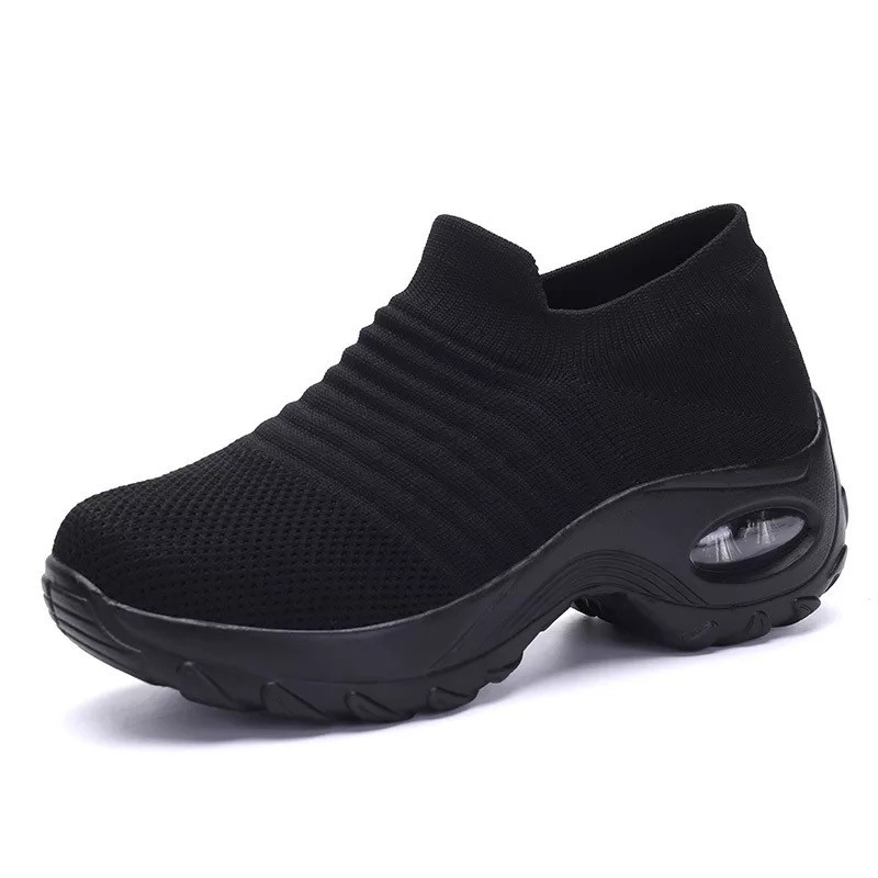 Hàng mới 2021_Giày nữ cao cấp_Sneaker nữ không dây siêu nhẹ tập gym, đi bộ cao 5cm. Giày lười nữ siêu êm, tôn dáng.