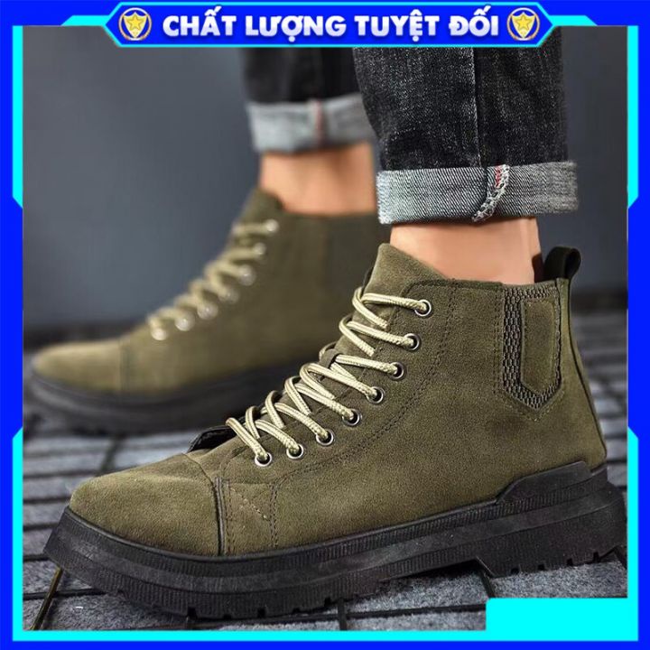 [HÀNG CAO CẤP]Giày Da Cao Cấp, Giày Boot Nam Da Lộn Cao Cổ Đẹp Hàn Quốc MenShoes | BigBuy360 - bigbuy360.vn