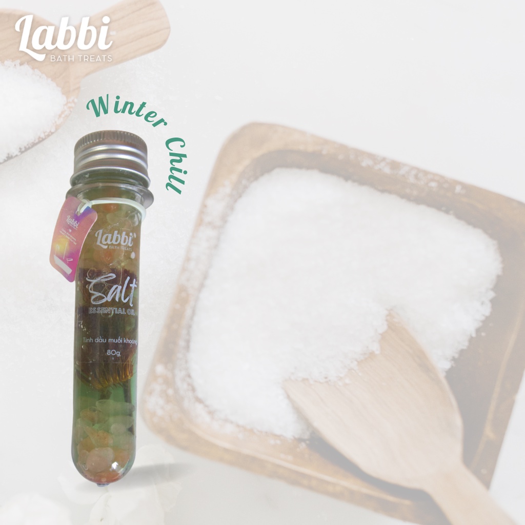 Tinh dầu muối khoáng dưỡng da ngâm bồn WINTER CHILL [Labbi] Salt Essential Oil