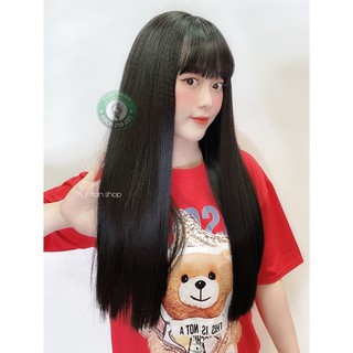 TÓC GIẢ NGUYÊN ĐẦU YURI TRAN THẲNG ĐUÔI NGANG ĐEN TỰ NHIÊN MÁI NGANG - HÌNH VÀ CLIP YURI TỰ QUAY CHỤP SIÊU THỰC TẾ