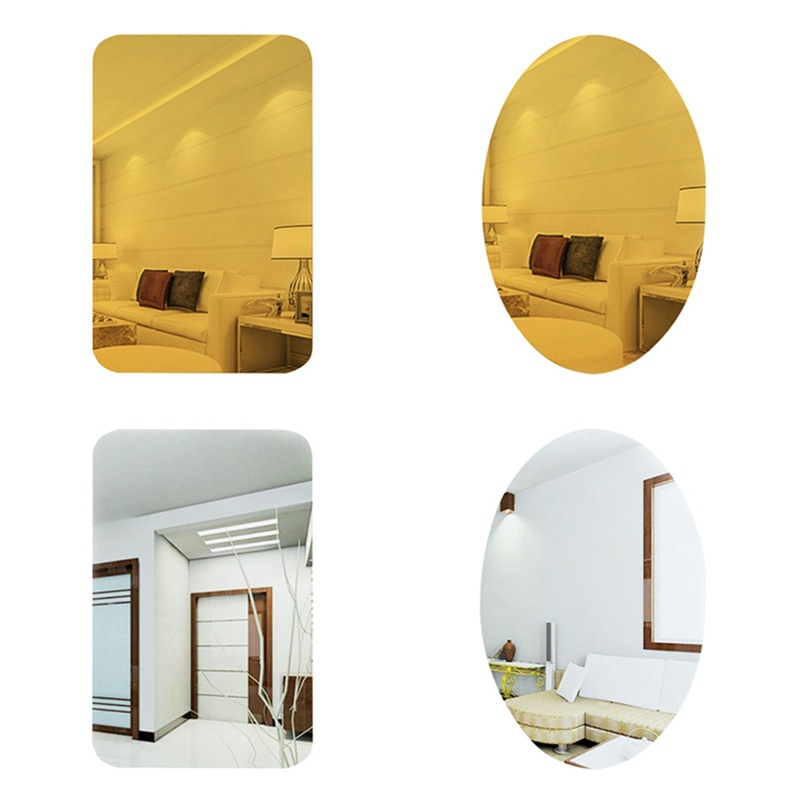 1 Miếng Dán Tường Hiệu Ứng Gương Tự Dính Trang Trí Phòng Tắm