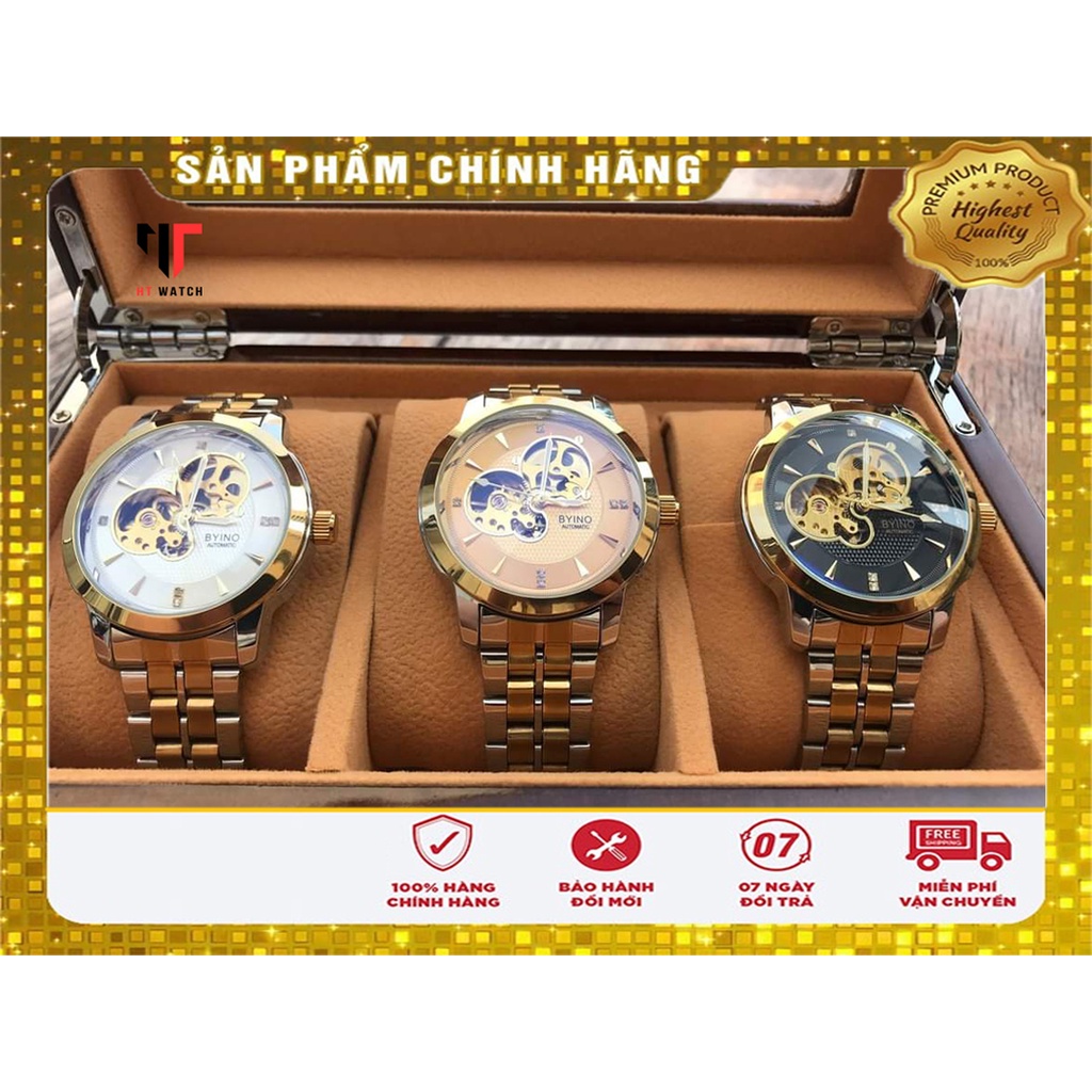 Đồng Hồ {Chính Hãng} Cơ Nam Tự Động AUTOMATIC BYINO 2 Dây Kim Loại Cao Cấp {Chính Hãng} Kiểu Dáng Thời Trang Đẹp Giá Rẻ